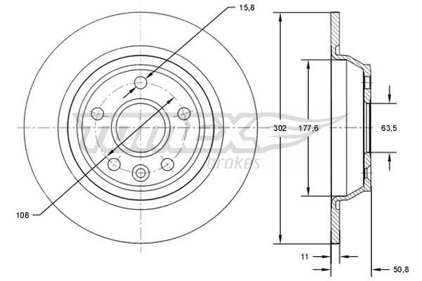 TOMEX Brakes Bremsscheibe